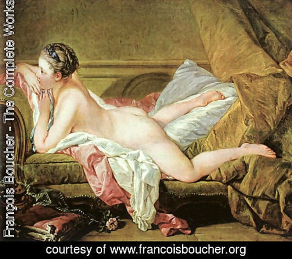 François Boucher - Nude on a Sofa (or Reclining Girl)