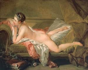 François Boucher - Portrait of Marie-Louis O'Murphy (Nude on a Sofa)