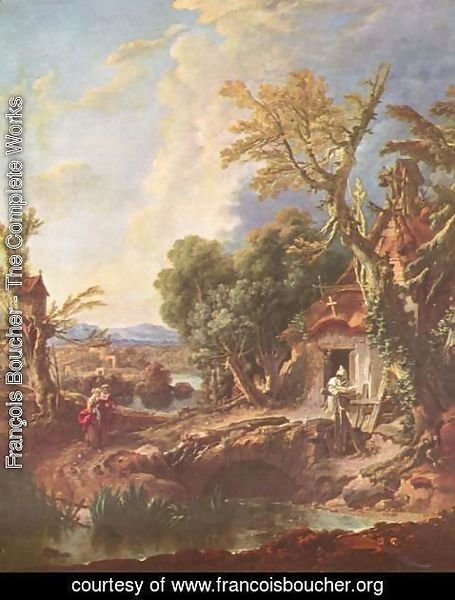 François Boucher - Landscape with the brother Lucas