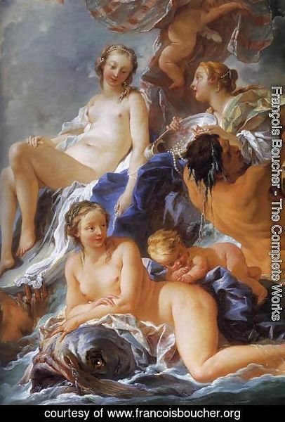 François Boucher - The Birth of Venus (detail) 1740