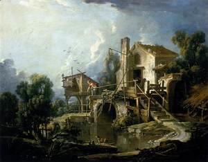 François Boucher - The Mill at Charenton 1750s