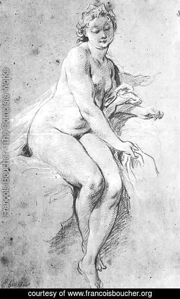 François Boucher - Seated Nude 1738