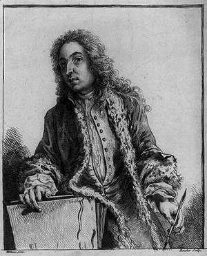 François Boucher - Portrait of Antoine Watteau