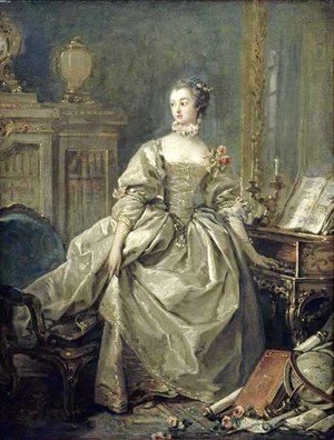 François Boucher - Portrait of Marquise de Pompadour 2
