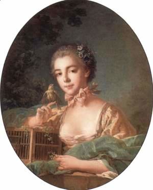Portrait of the daughter of the artist, Oval