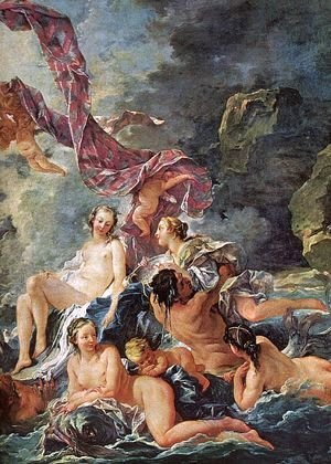 François Boucher - The Triumph of Venus (detail)