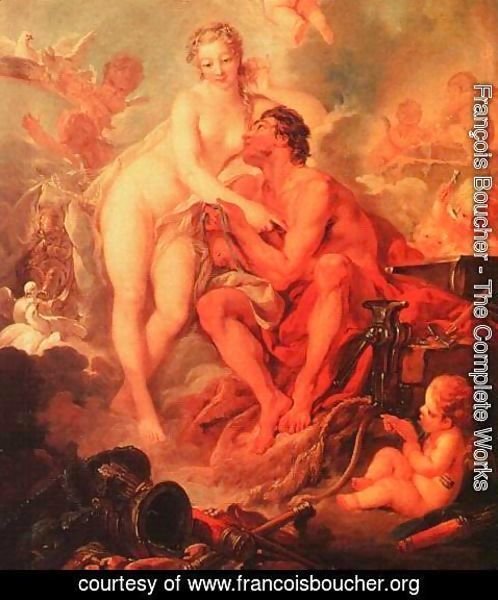 François Boucher - The Visit of Venus to Vulcan (detail)