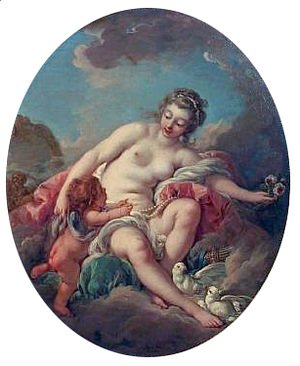 François Boucher - Venus Restraining Cupid