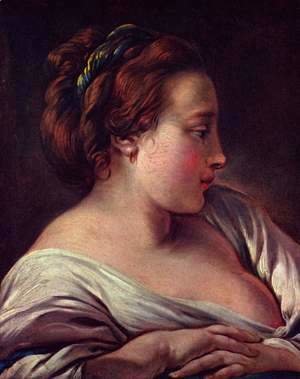 François Boucher - Woman's head