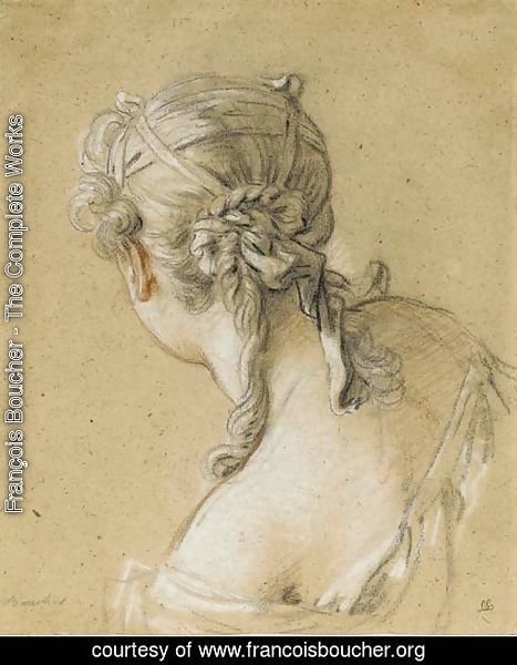 Head of a woman seen from behind