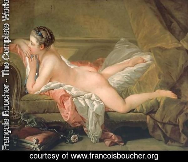 François Boucher - Portrait of Marie-Louis O'Murphy (Nude on a Sofa)