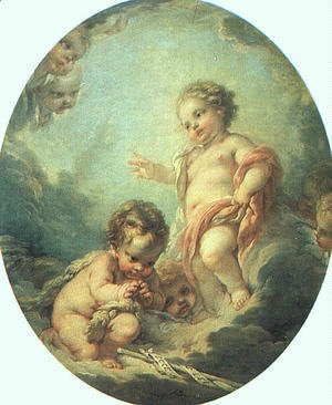 François Boucher - Christ and John the Baptist as Children 1758